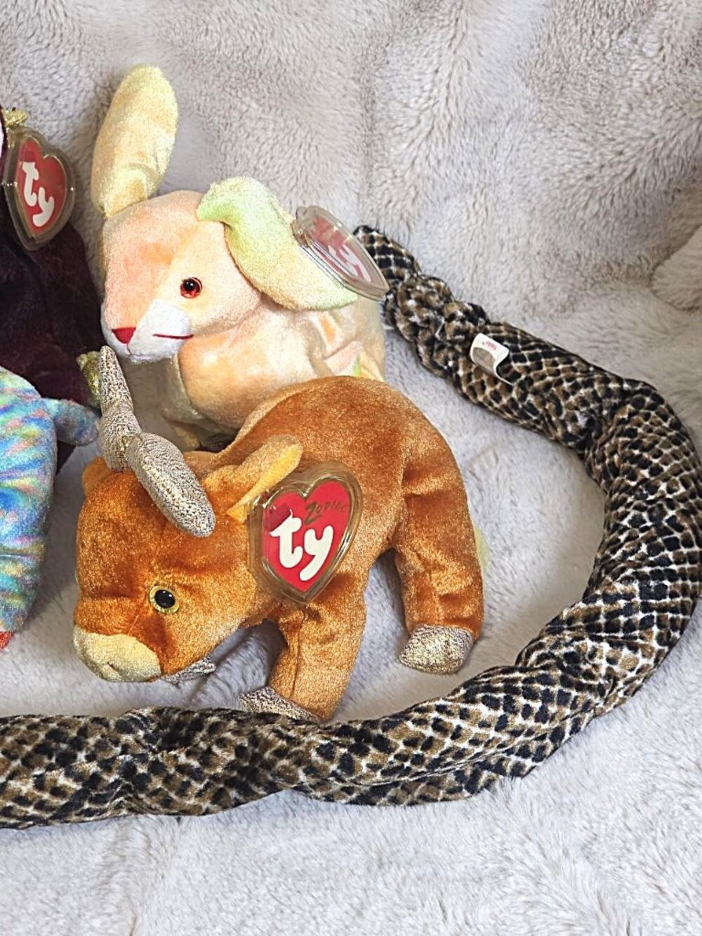 TY Beanie Baby Chinese Zodiac Lot Of 5 New With Tags/Protector - Snake Ox ++ - Picture 3 of 6